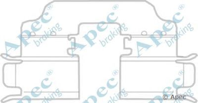 APEC BRAKING kit1157 -  Комплектующие, тормозные колодки